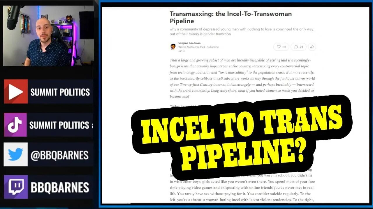 The Incel To Trans Pipeline!