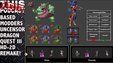 Based Modders SAVE Dragon Quest III HD-2D! Woke Censorship Undone!