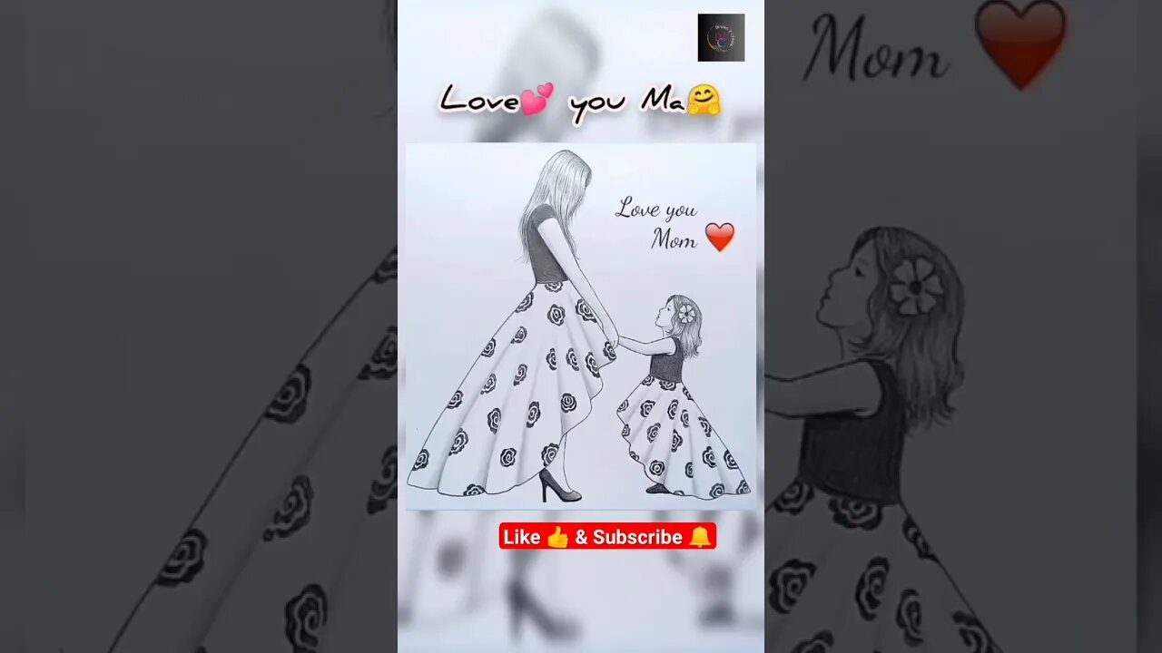 love you mom mother's day special we drawn a sketch of mom and daughter #mom #love #sketch