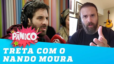 'E a TRETA com o Nando Moura?' Rafinha Bastos esclarece polêmica