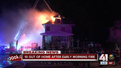 Four families escape fire at three-story Kansas City home