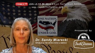 Dr Sandy Miarecki Lt Col, USAF (retired) Transition to the Republic Live, How to Save America! #340