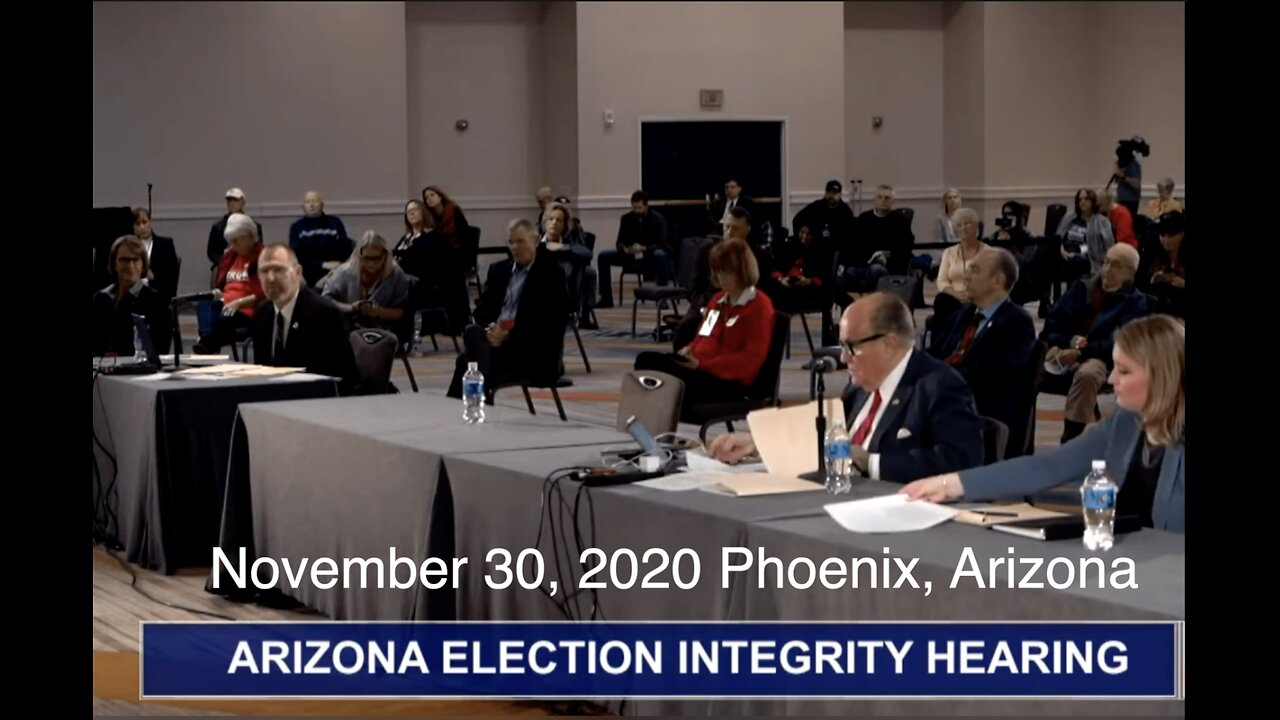 Giuliani hearing in Arizona November 30th, 2020, witness testimony with Mark Finchem