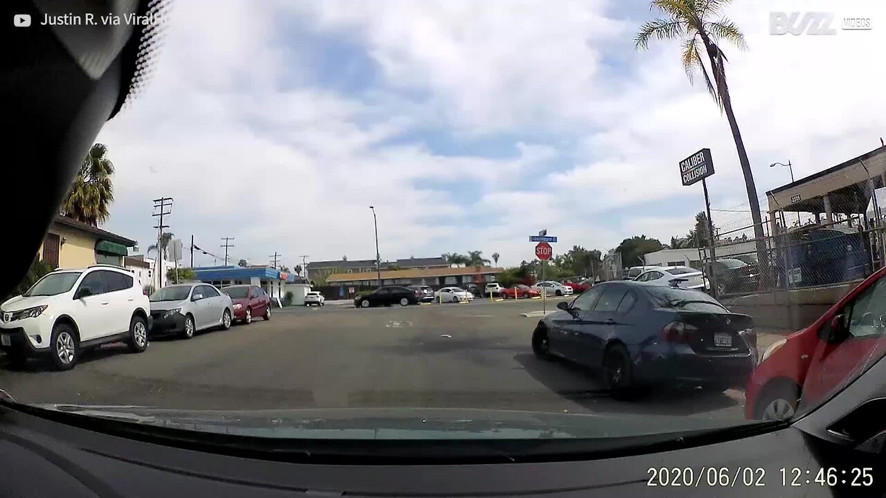 Distracted employee collides with boss's car