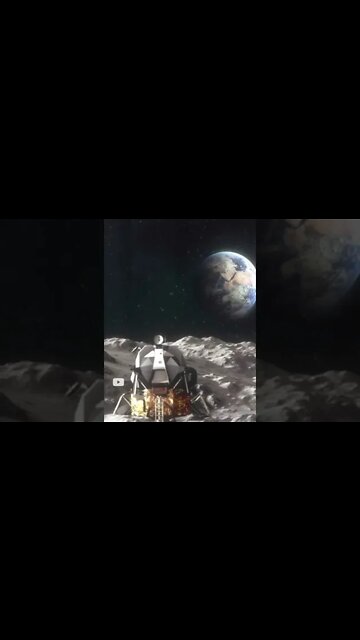 Was Moon Landing a Lie? US Flag Fluttering on Moon Surface. ☄🌟🌑☄#spacemystery #shorts