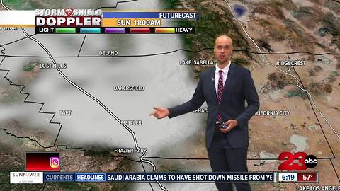 Rain chances and fog before lunch time on your Sunday!