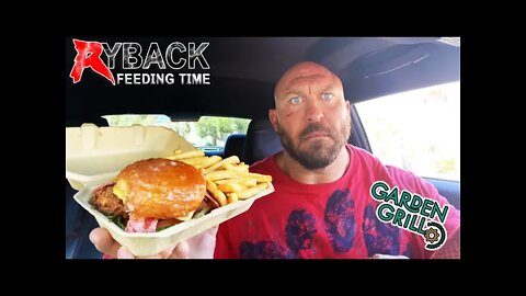 Ryback Feeding Time: Garden Grill Thrillest Chicken Doughnut Sandwich with Fries Mukbang