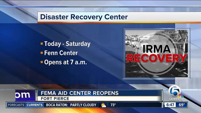 Disaster recovery center opens Wednesday in Fort Pierce