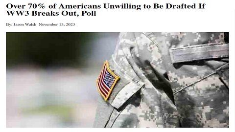 Why Majority of Americans Won't Enlist to fight WW3