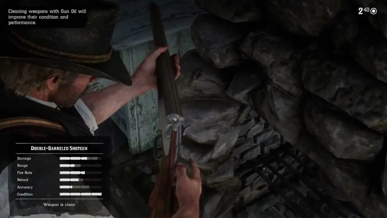 Arthur stole some money and found a new gun