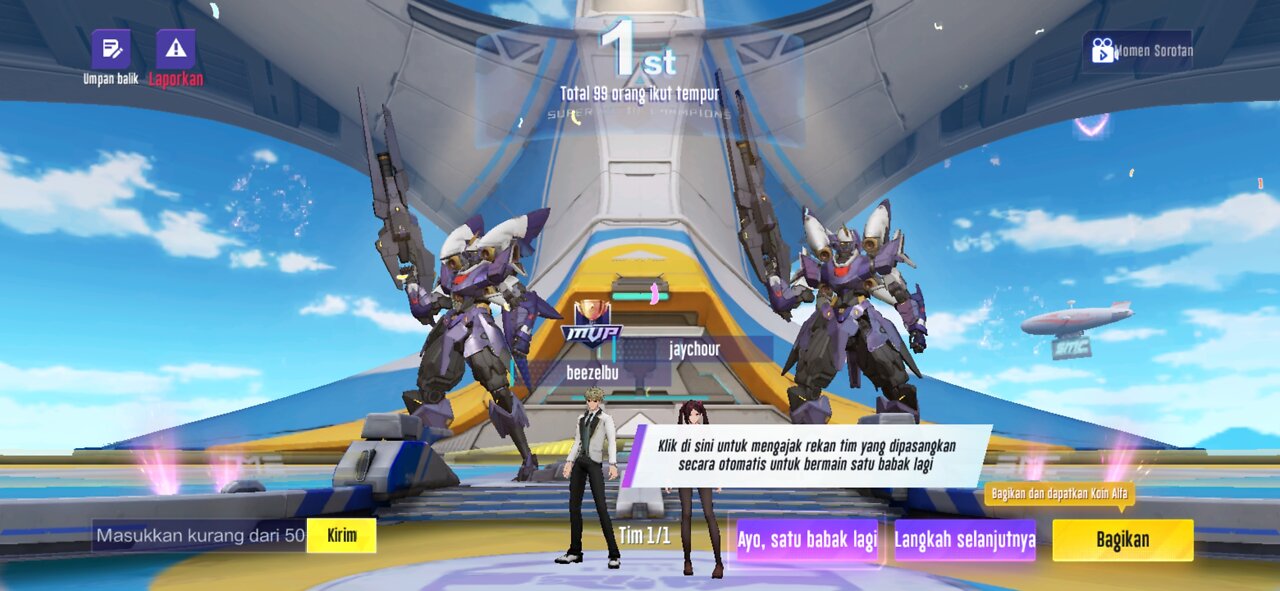 BATTLE ROYAL.GAME WITH GUNDAM FITUR - SUPER MECHA CHAMPIONS GAMEPLAY
