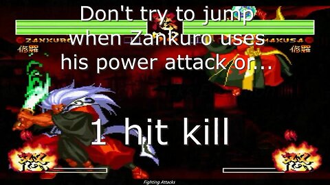 Samurai Spirits: Amakusa Kourin Special - Don't try to jump when Zankuro uses his power attack or..