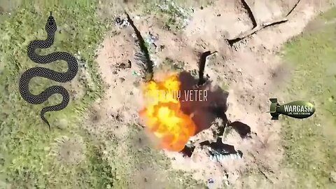 Russian drone drops grenades on trench bunkers at Seversky