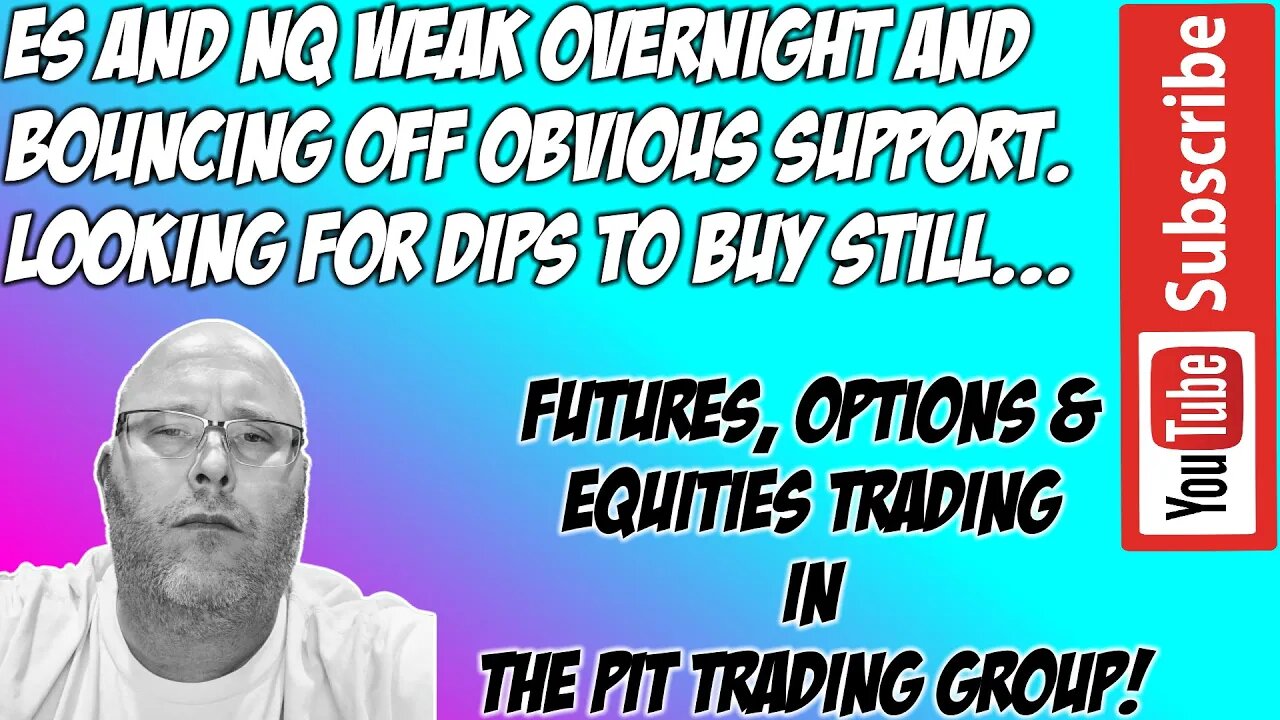Markets Weak Overnight Against Support - ES NQ Futures Premarket Trade Plan - The Pit Futures Tradin