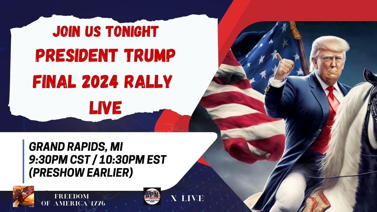 TRUMP LIVE - FINAL 2024 RALLY FROM GRAD RAPIDS, MI