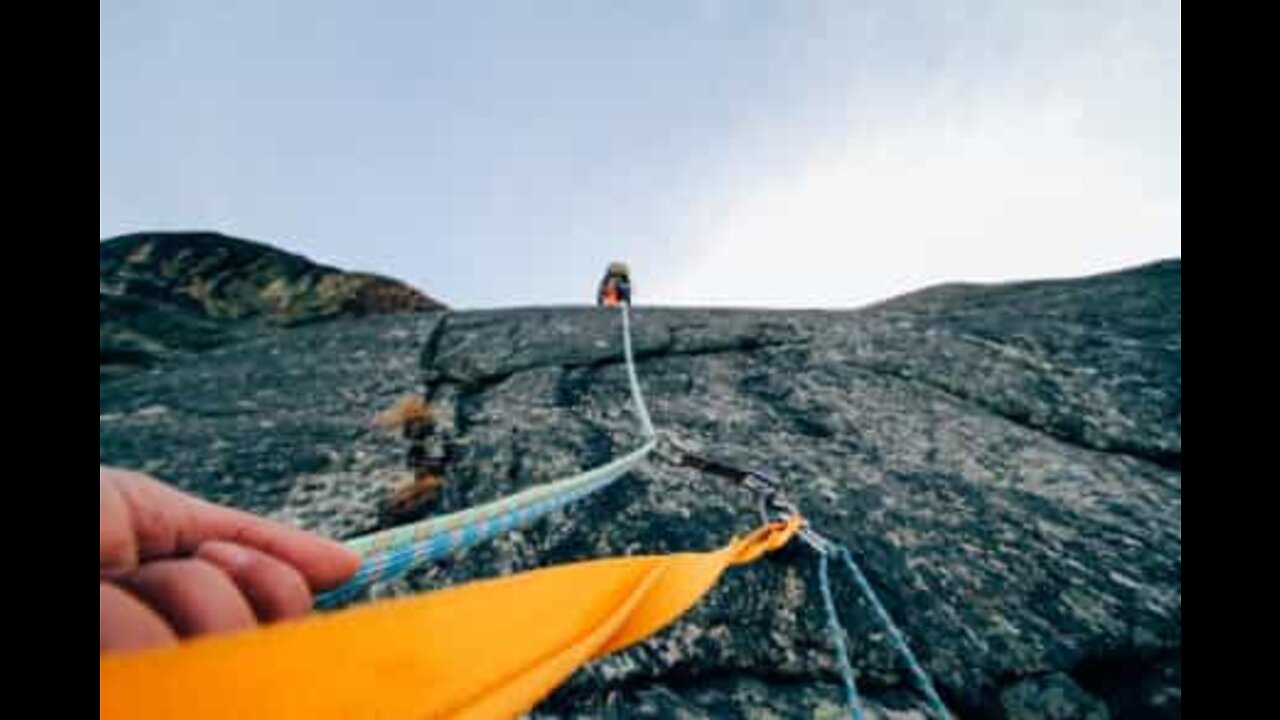 Mountaineer experiences dramatic fall during climb