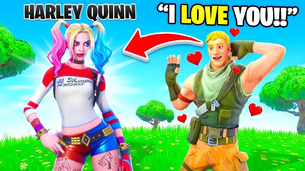 I Pretended To Be Harley Quinn In Fortnite