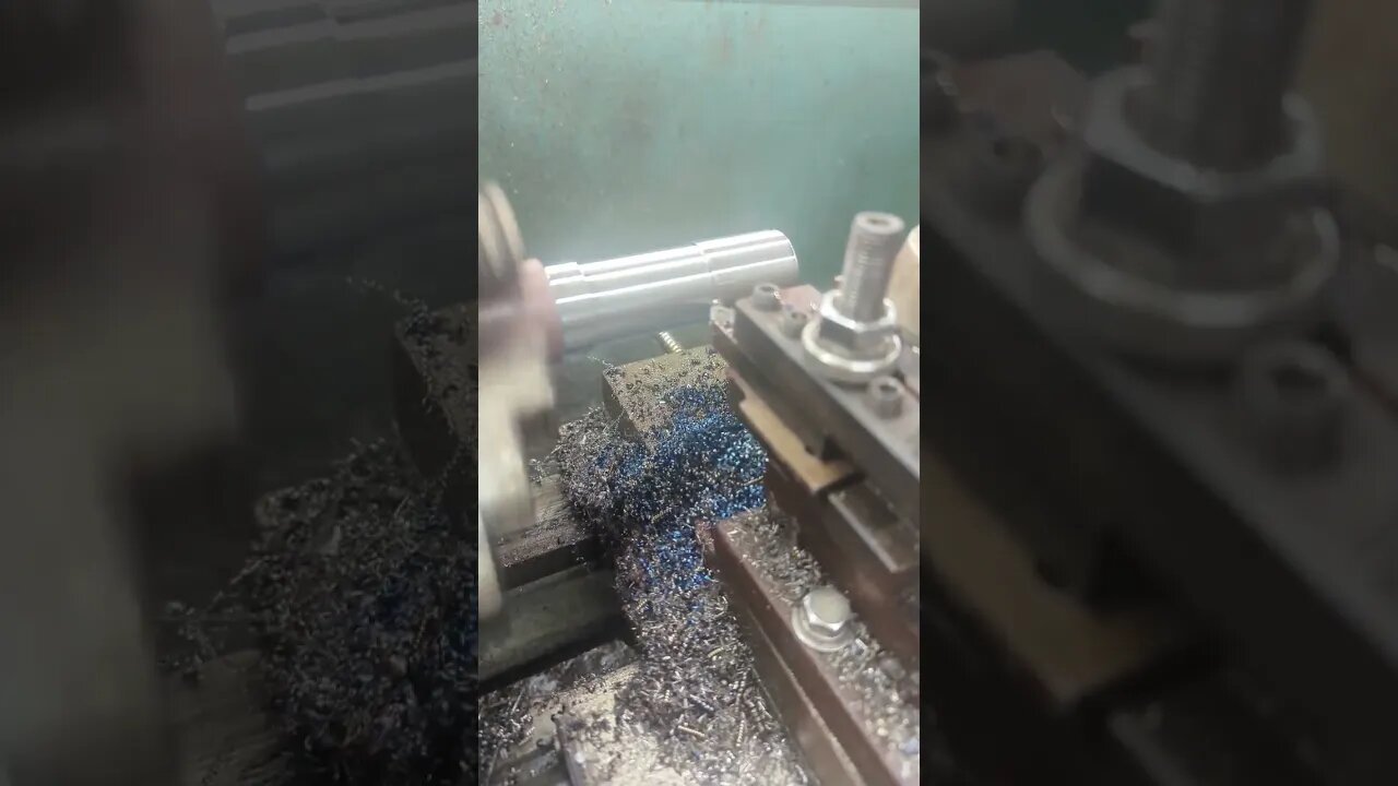 cutting on lathe