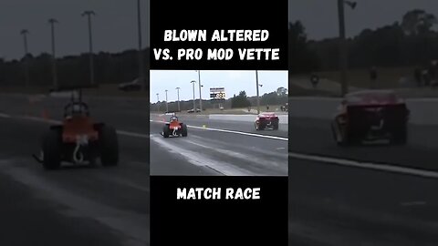 Blown Altered vs. Pro Mod Corvette Match Race! #shorts