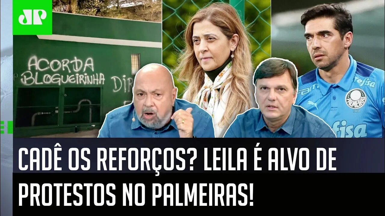 "NÃO TEM COMO achar isso! O Palmeiras NITIDAMENTE precisa..." PROTESTO contra Leila GERA DEBATE!