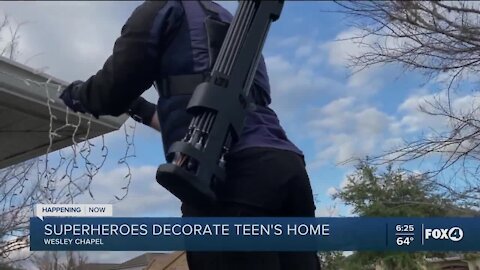 Superheroes decorate teen's home