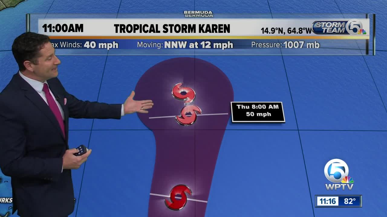 Three tropical storms in the Atlantic