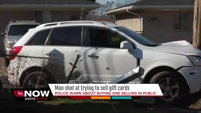 Man shot at while trying to buy gift cards