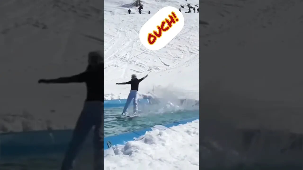 OUCH! #skiing #ouch #funnyvideo #painful #skiing #snowski #dumb #accident #fyp #viralshorts