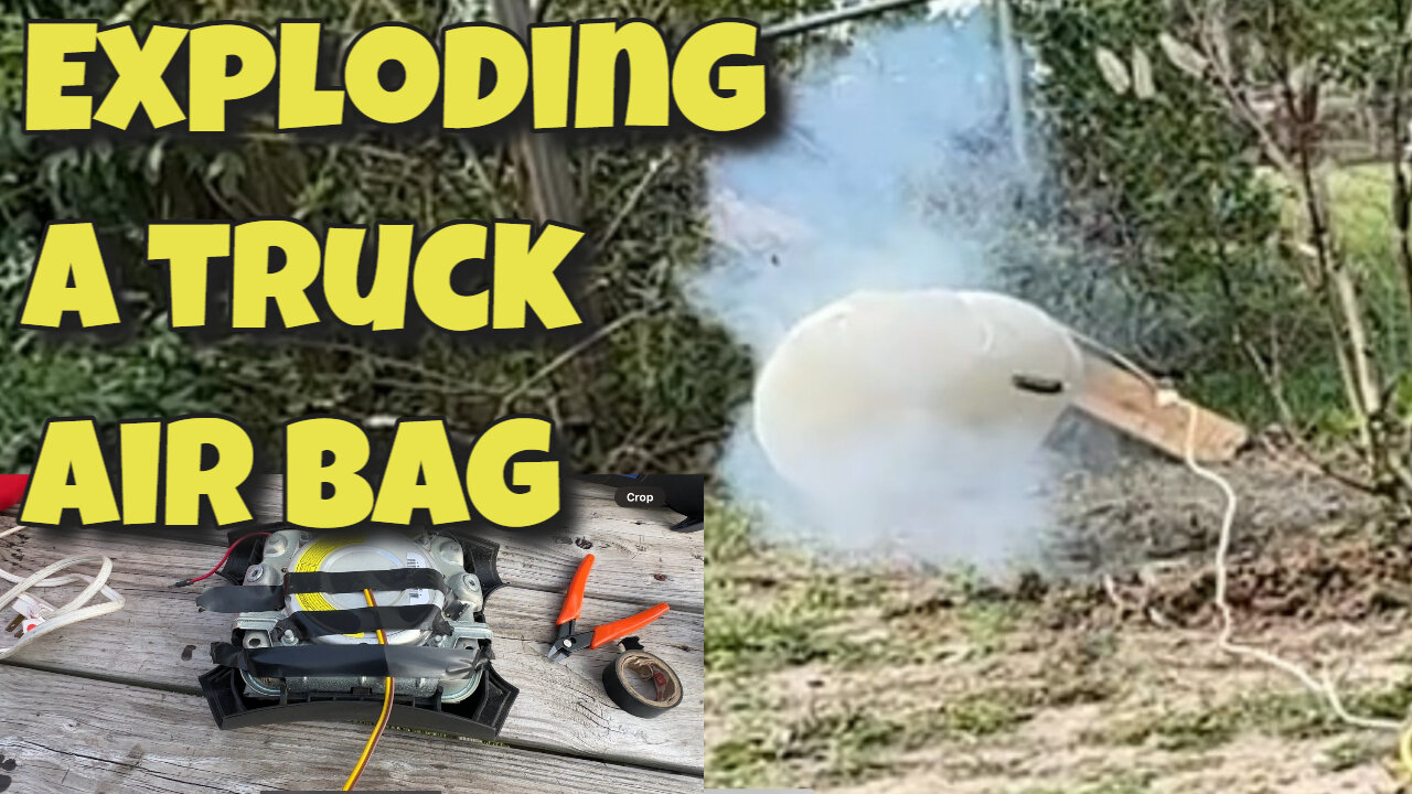 Epic Truck Airbag Explosion Powered by a Battery Slow Motion!