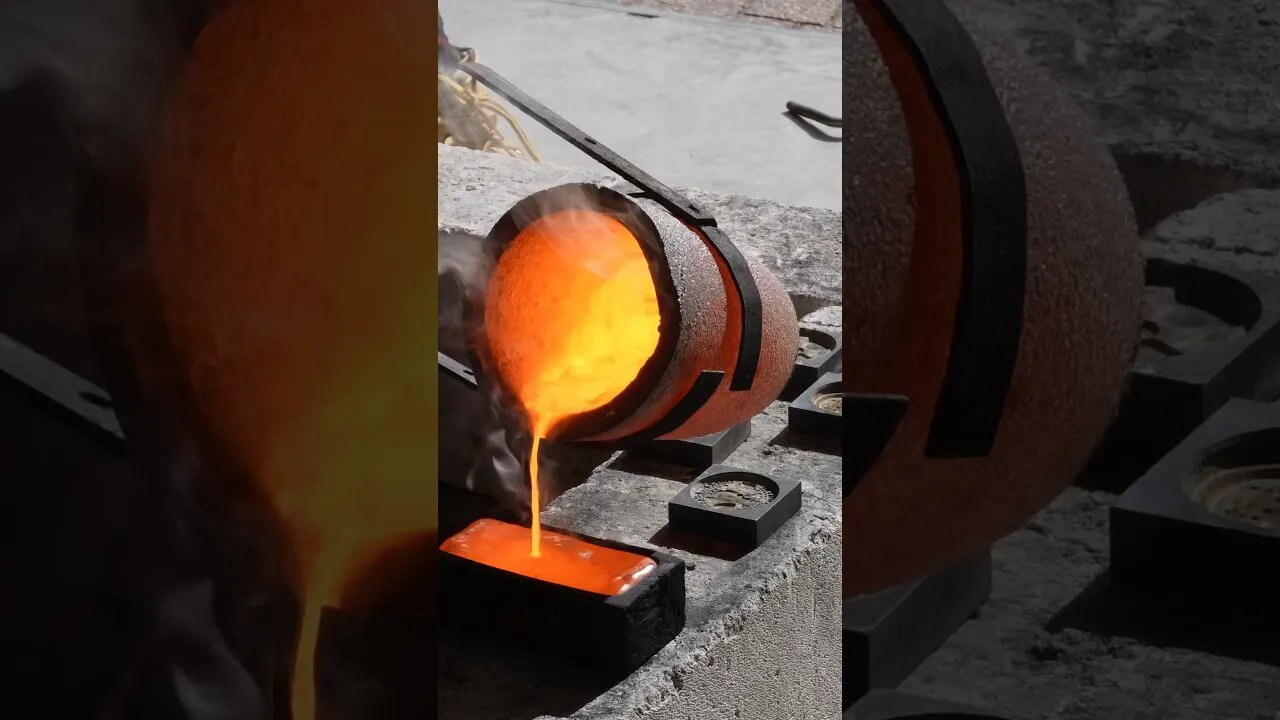 #asmr #asmrpouring #metalcasting #copper #ingot #coins #belgium