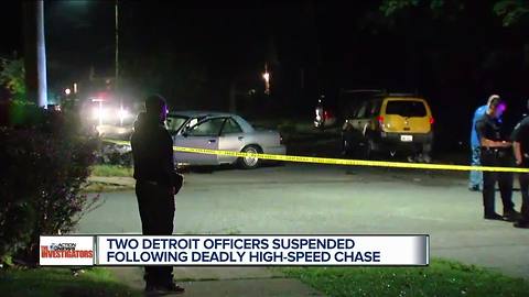 Two Detroit officers suspended following deadly high-speed chase