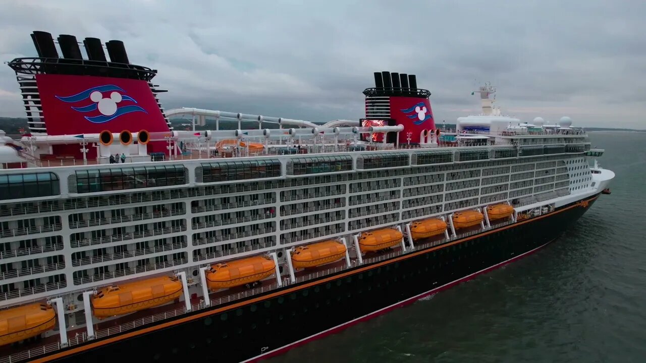 Disney Dream final UK departure 18/09/2023 4k drone footage