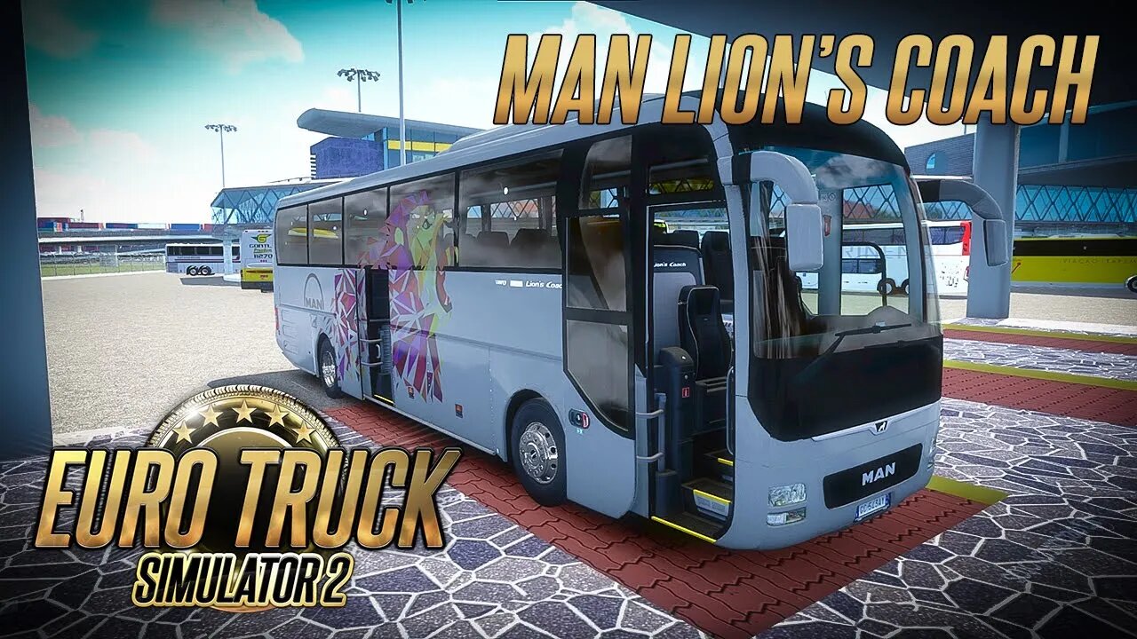 Man Lion's Coach Bus Mod - ETS2 1.46 EAA map | Euro Truck Simulator 2 Gameplay G29