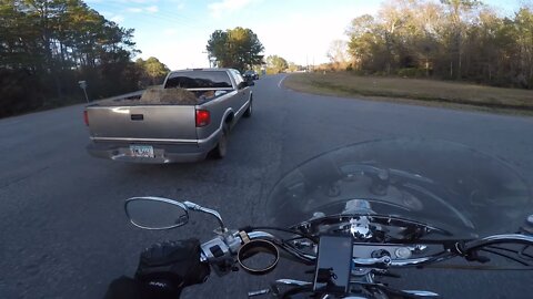 Motorcycle Close Call, Don't Do This!