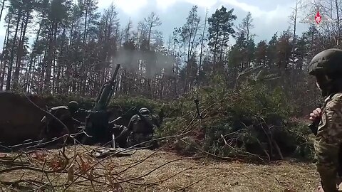 MoD Russia: Ivanovo Airborne Troops servicemen continue to destroy AFU with towed mortars.