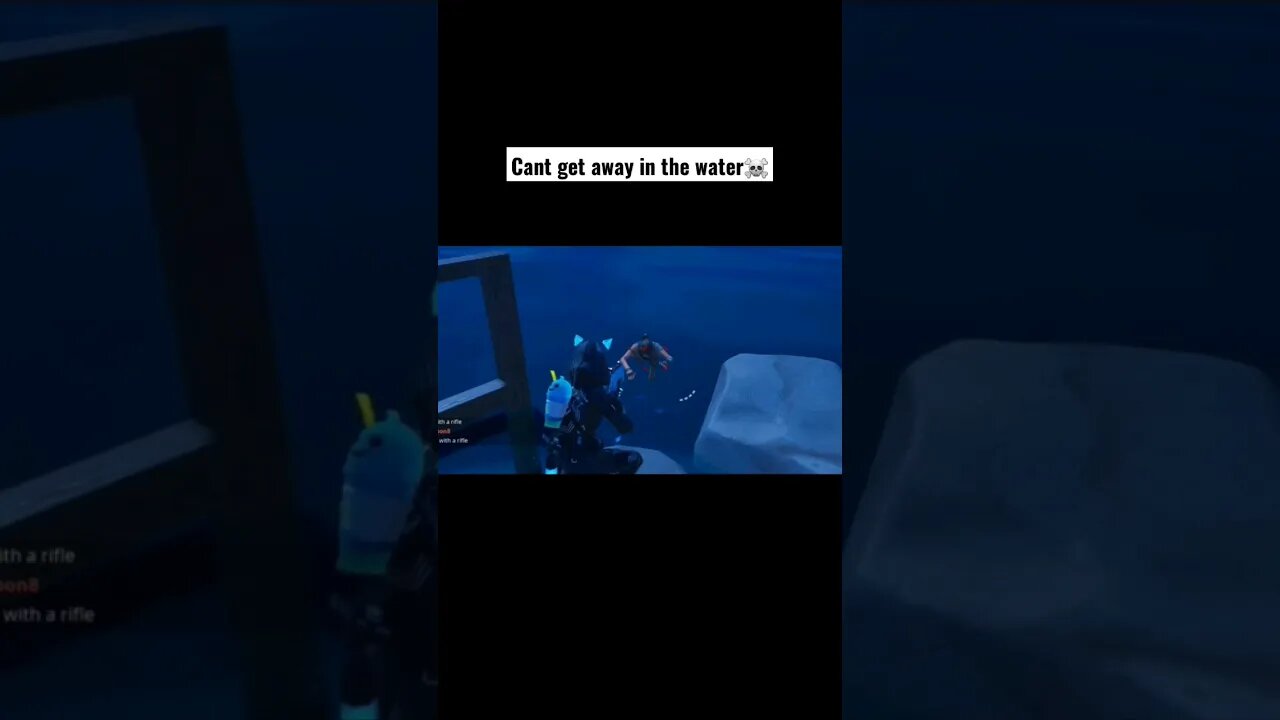 He tried to swim away😂 #fortnite #shorts