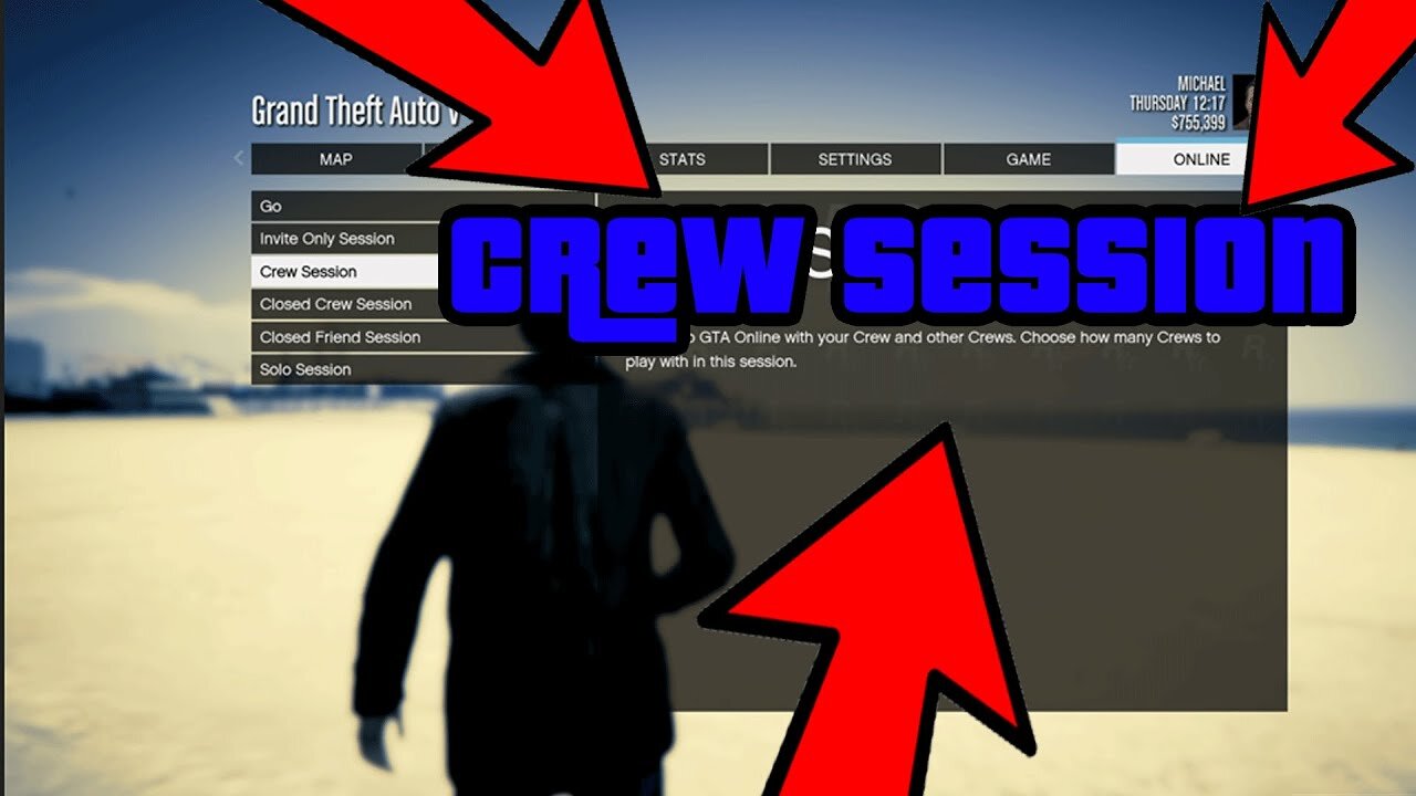 How to make a crew session in gtav online