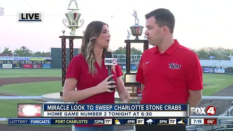 Fort Myers Miracle take on Charlotte Stone Crabs Friday for second game of the season