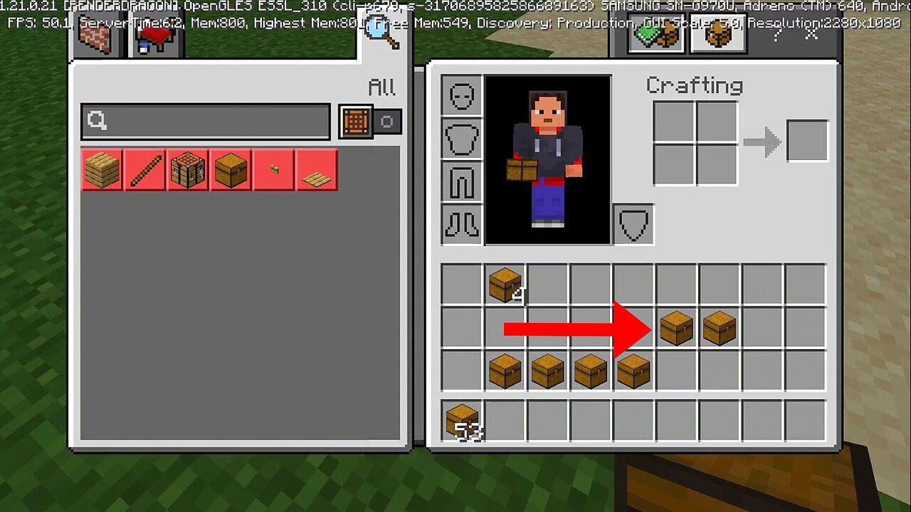 how to "speed fill" your inventory on console- I mean mobile edition (Minecraft)