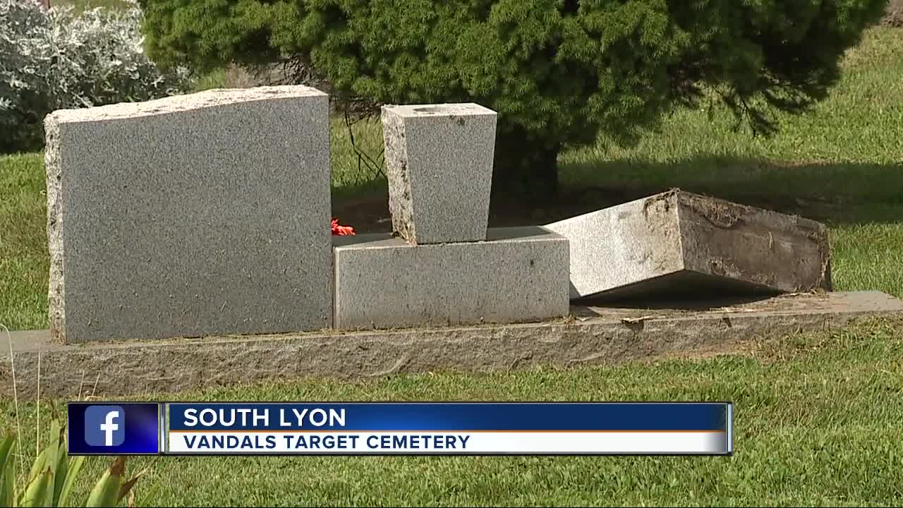 Police: 15-20 headstones toppled at Detroit-area cemetery