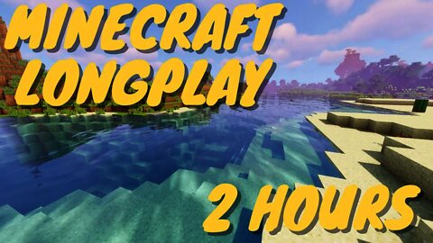 Relaxing Minecraft Longplay - Building A Temporary Bungalow On A Lake (No Commentary, 2 Hours)