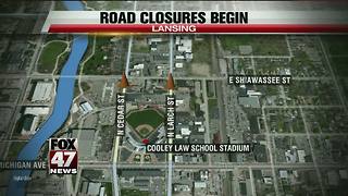 East Shiawassee in Downtown Lansing closed for valve repair