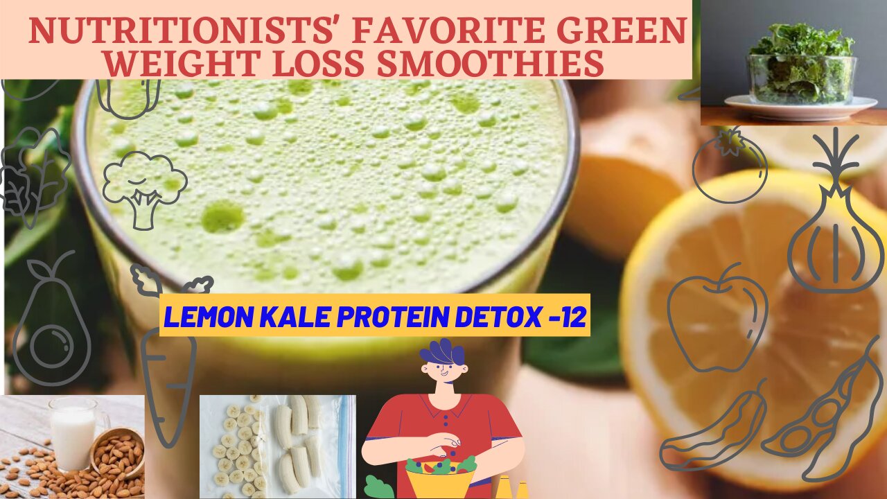 Lemon Kale Protein Detox Smoothies (12) ! Nutritionists' Favorite Green Weight Loss Smoothie #shorts