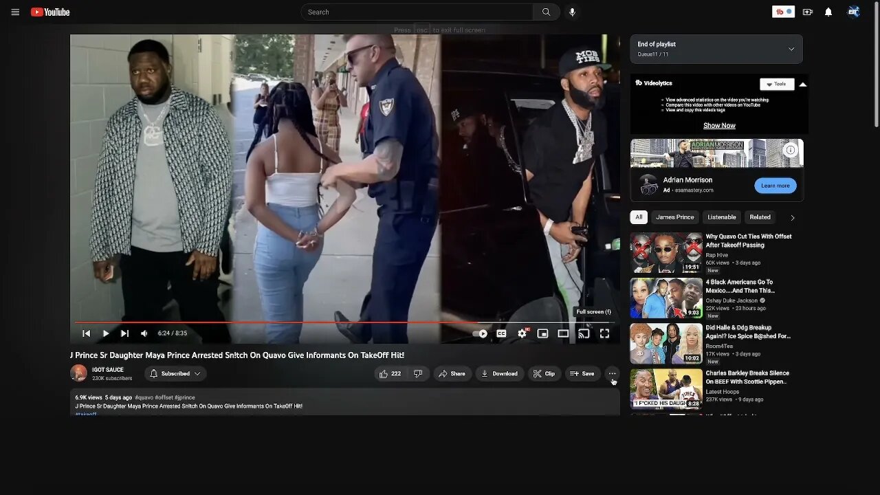 j prince sr daughter maya prince arrested snitch on quavo give informants on takeoff part 2
