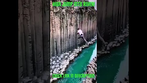 High Jump Into River Below! Amazing Compilations!: #Shorts #YoutubeShorts #Jump #Cliff #CliffJumping