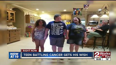 Tulsa boy with cancer granted wish