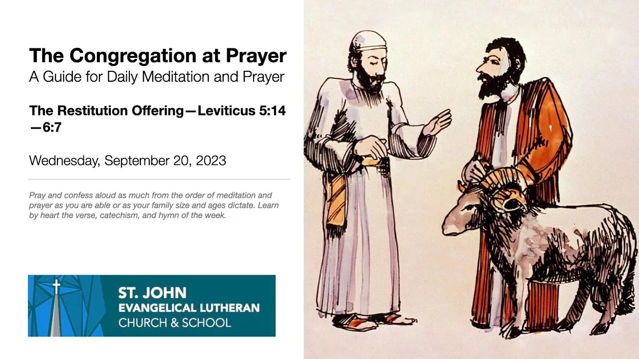 The Restitution Offering—Leviticus 5:14—6:7