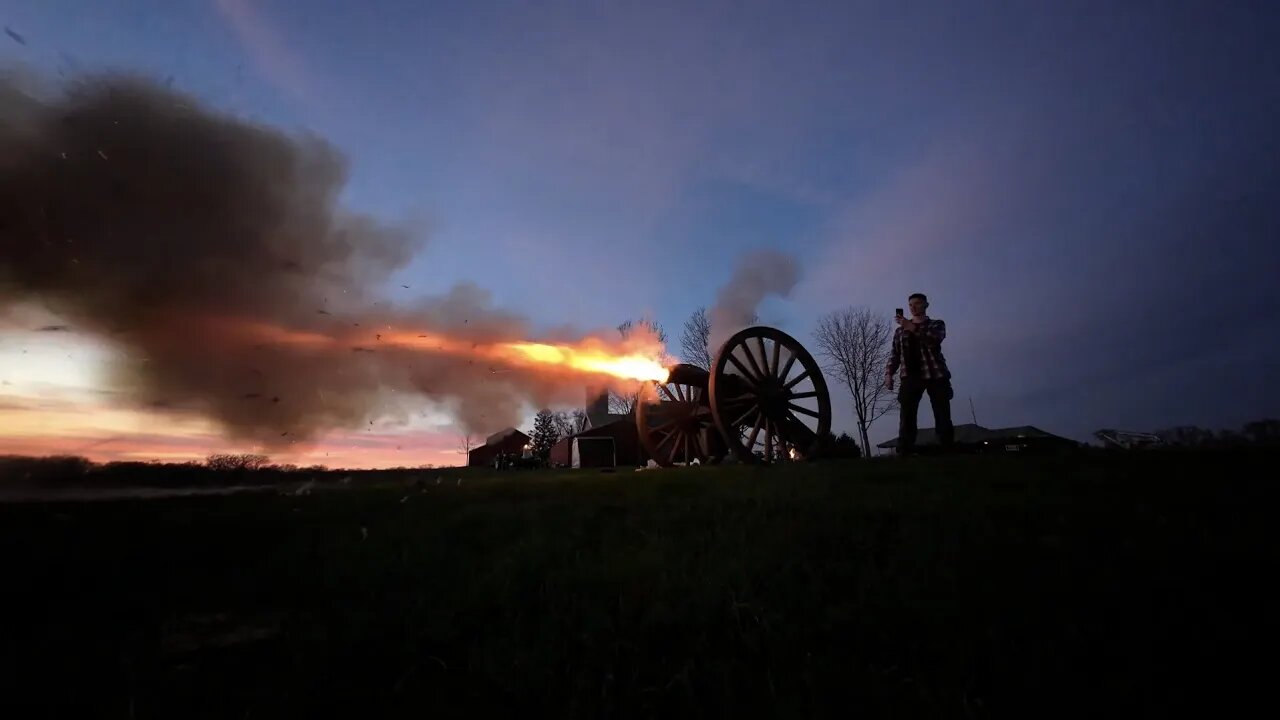 Slow-mo Cannon Fire 🔥 😲