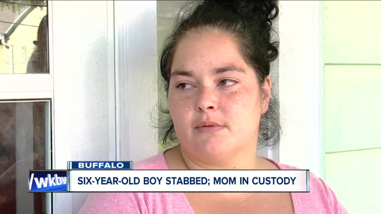 Mother accused of stabbing her son