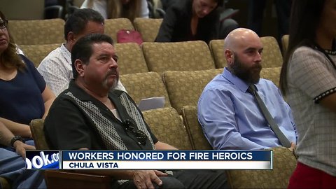 Chula Vista workers honored for actions during house fire